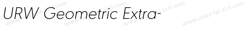 URW Geometric Extra字体转换